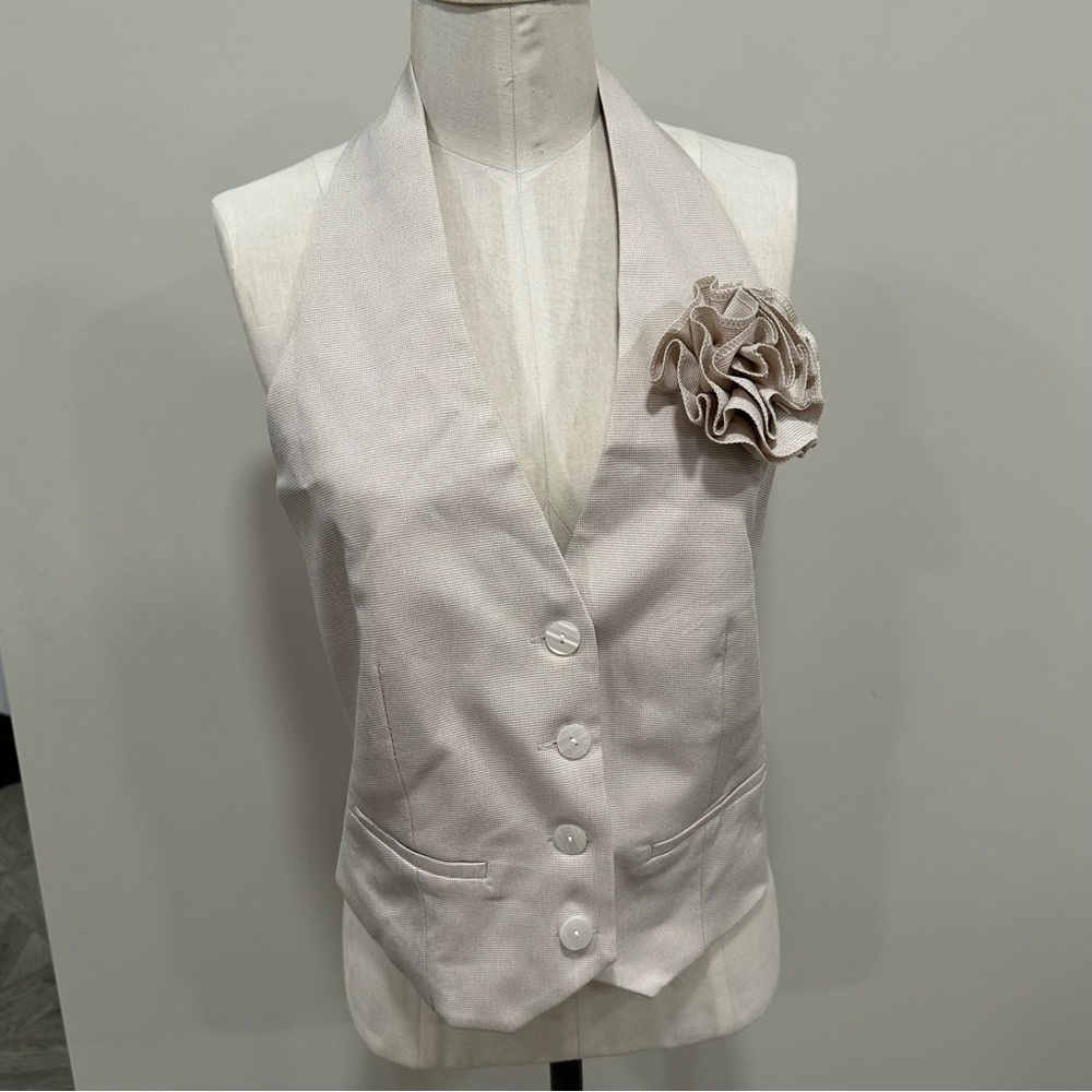 SHEIN Halter Neck Vest Top with Rosette Size Large